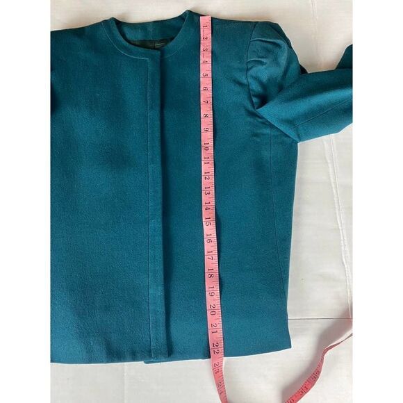 Vintage Tailored Sir for Her Wool Suit Christmas Holiday Green-Measures … - Picture 8 of 12